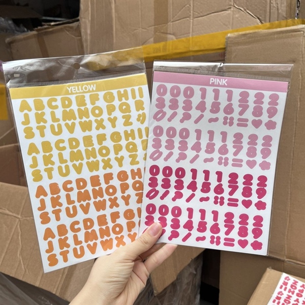 HÌNH DÁN NUM&ALPHABET WANNATHIS STICKER