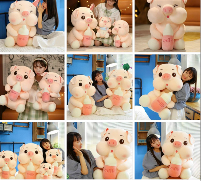 Tươi Nguyễn- Lợn bú bình sữa hàng cao cấp S4 dài 40cm