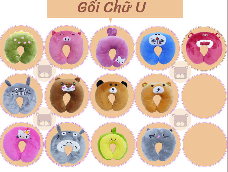 Hoa Thái- GB gối chữ U Travel, có khuy