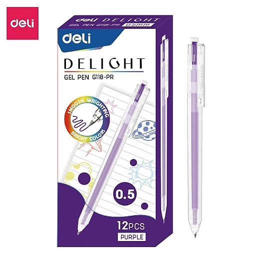 Bút gel Deli G118 Tím