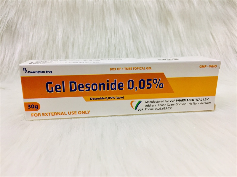 Gel Desonide 0.05% 15g-Thùng 240 tuýp x 1 tuýp 15g
