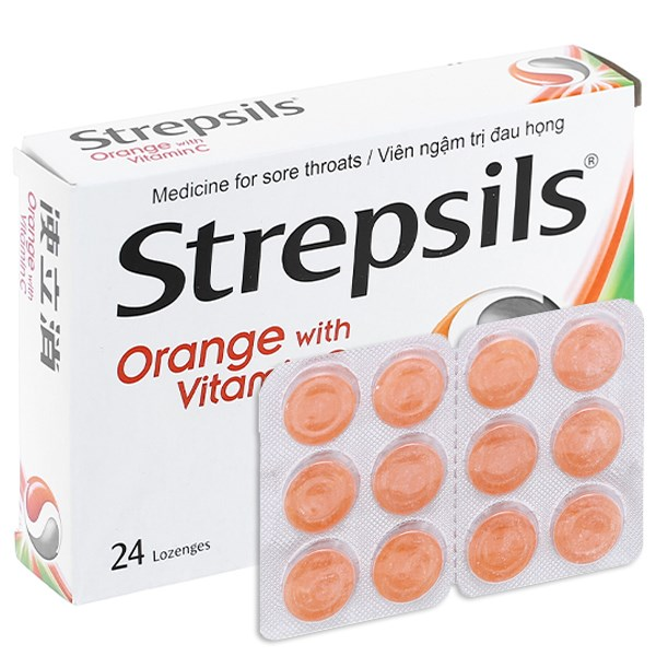 Strepsils orange with vitamin C (2 vỉ x 12 viên)