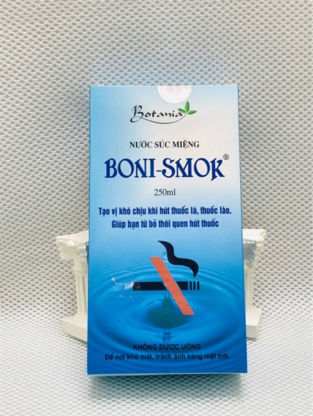 BONI SMOK Nước súc miệng tạo vị khó chịu khi hút thuốc, giúp bỏ thói quen hút thuốc lá
