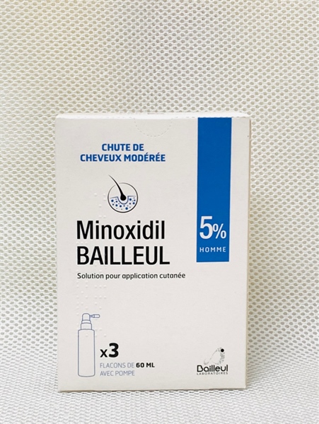 MINOXIDIL BAILLEUL 5% Xịt chân tóc kích thích mọc tóc