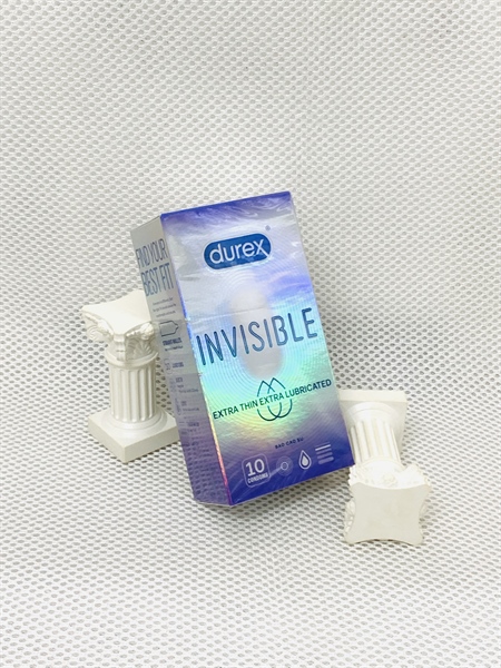 DUREX INVISIBLE EXTRA THIN EXTRA LUBRICANT Bao cao su siêu mỏng, siêu bôi trơn