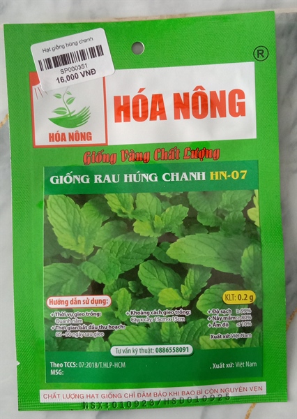 Hạt giống húng chanh
