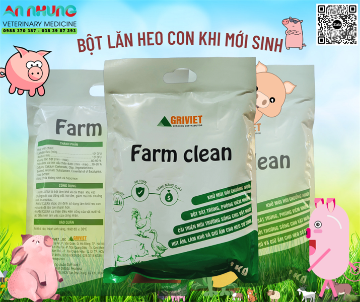 AGRI FARM CLEAN - Bột lăn heo con - 1kg