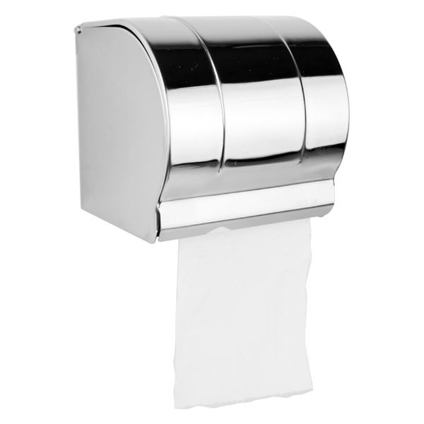 Hộp giấy vệ sinh inox 201 nắp kín tròn K8 (I)