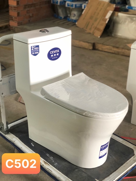Bồn cầu 1 khối 2 nhấn Cevita C502 (I)