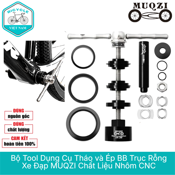 Bộ Dụng Cụ Tháo & Ép BB Trục Rỗng Xe Đạp MUQZI – Nhôm CNC + Thép 304 ...