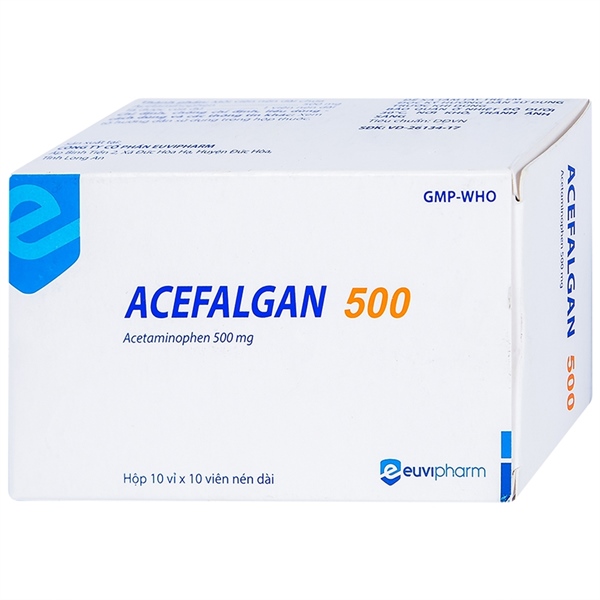 Thuốc Acefalgan 500mg Euvipharm