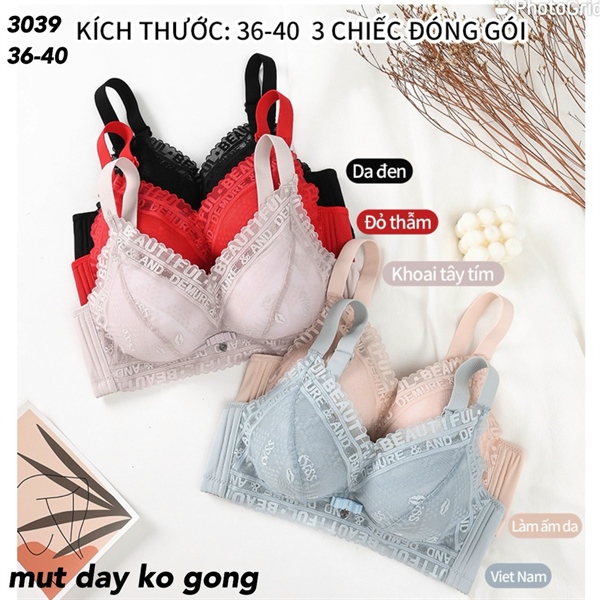 3039- áo đệm ren đẩy ngực