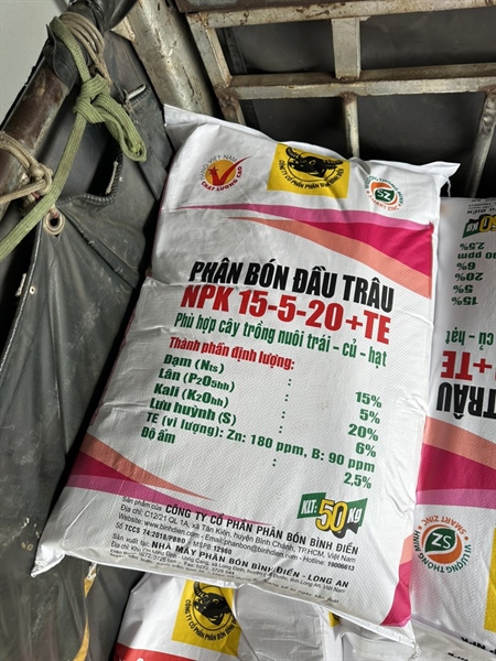 ĐẦU TRÂU 15-5-20+TE ( NPK 15-5-20+TE) 50KG