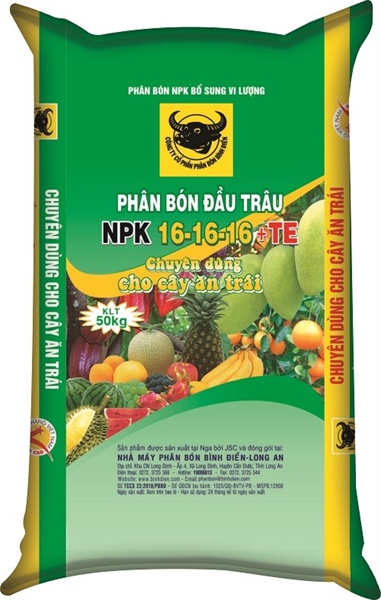 NPK ĐẦU TRÂU 16-16-16+TE