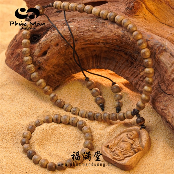 Bộ Vòng Tay & Vòng Cổ Trầm Tốc Khánh Hòa Mặt Phật