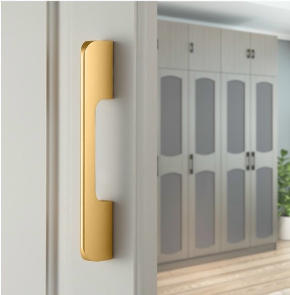 Tay nắm 672 màu vàng hồng- Tâm lỗ 128 mm