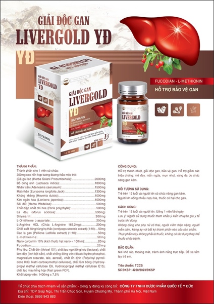 Giải độc gan LiverGold YĐ