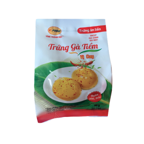 V.Food trứng gà tiềm vị cay - Herbal spicy chicken eggs spice ( 2pcs/bag )