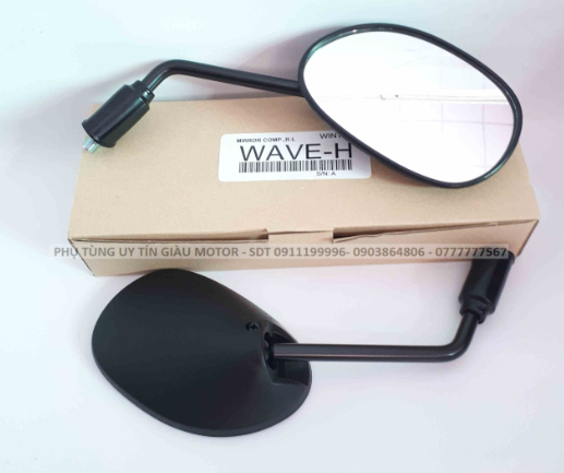 Gương Wave S110, RSX 110, Alpha 110 ( ngắn ) - Wintek ( OEM HONDA )