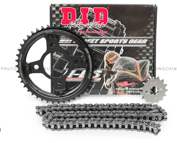 Nhông xích DID Winner 150 - 428HDN (15x44-122L ) ( Black Cao cấp ) - Made in ThaiLand