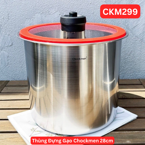 S935 - C299 Thùng Đựng Gạo Hút Chân Không Chockmen 28cm 13L CKM-JYST28 [T4]