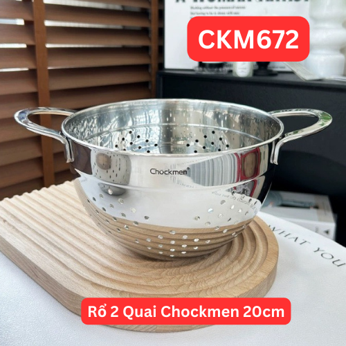 S295 - C672 Rổ Inox Chockmen 2 Quai 20cm CKM-ZY20CLD [T18]