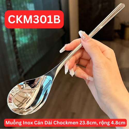 S35 - C301B Muỗng Cán Dài Chockmen 23.8cmx4.8cm CKM-AL301BS - Size To Bóng [T240]