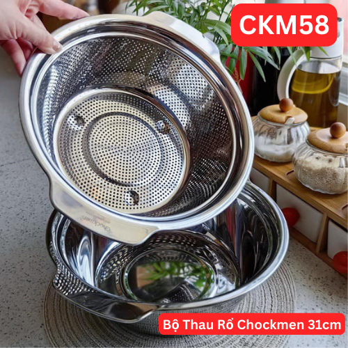 S325-C58 Bộ Thau Rổ Chockmen 31cm LSL31CM [T25]