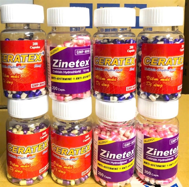 Zinetex Cetirizin 10mg Caps Nic (C/200v)-duoc-ban-tai-DomedPharma