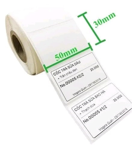 Giấy in tem 50 x 30 x 30m - Fasson