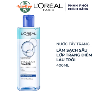 Nước Tẩy Trang L'Oreal Làm Sạch Sâu Trang Điểm 400ml