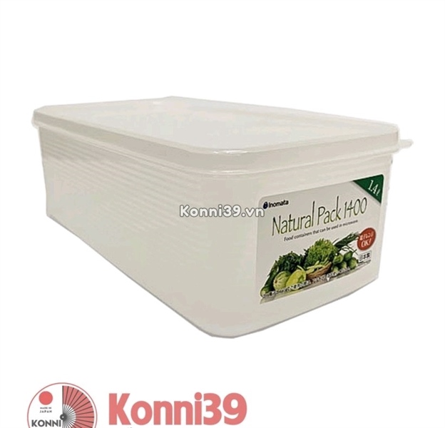 Hộp thực phẩm chữ nhật, nắp mềm 1400ml
