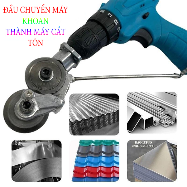 Đầu Chuyển Máy Khoan Thành Máy Cắt Tôn
