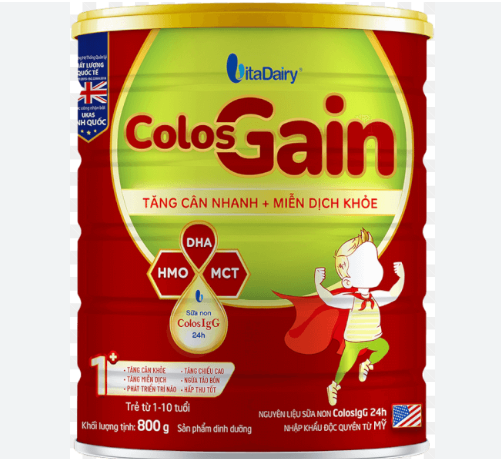 SỮA BỘT COLOSBABY GAIN 800G 1+