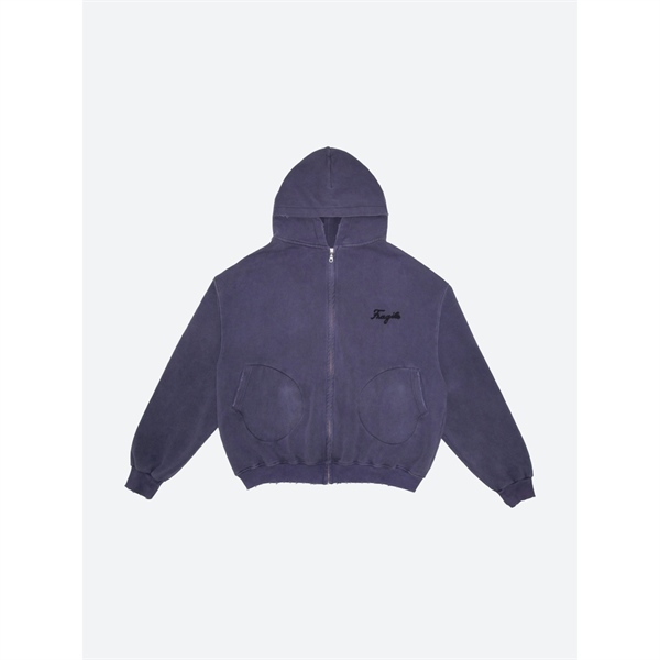 Purple zip-up hoodie