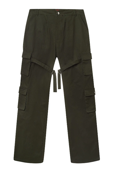 Strap Cargo Pants / Vintage Green