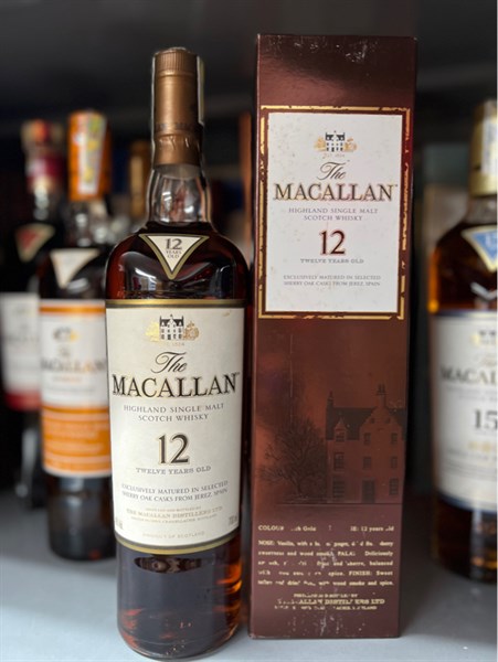 Macallan 12y Sherry Oak 700ml 40% ( mẫu cũ )