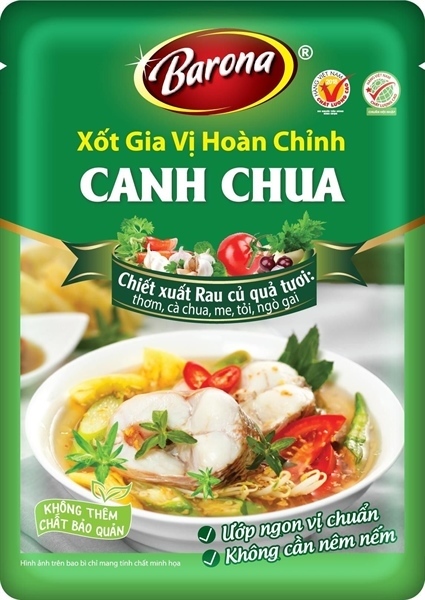 Xốt Gia Vị Hoàn Chỉnh Barona Canh Chua 80gr