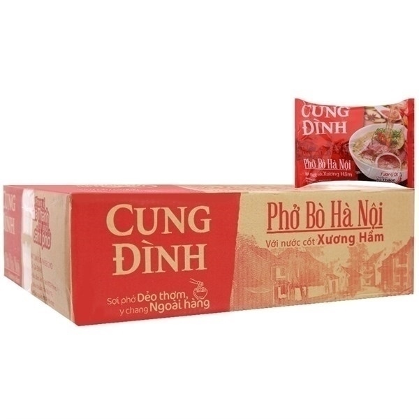 Thùng Phở Bò Cung Đình Hà Nội Với Nước Cốt Xương Hầm Thùng Đỏthùng 30 Gói X 73Gg