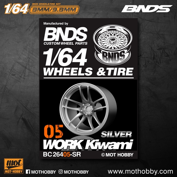 Bánh xe 1/64 BNDS 9,8mm Code BC26405-SR