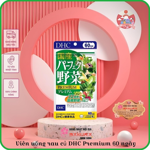 Viên uống rau củ DHC Premium 60 ngày