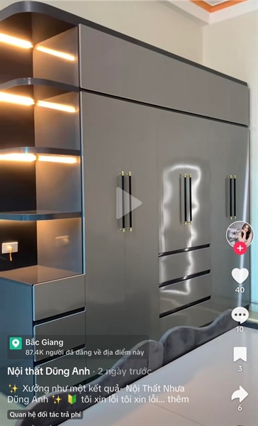 Tủ nhựa 6 cánh kệ 2m4 HB