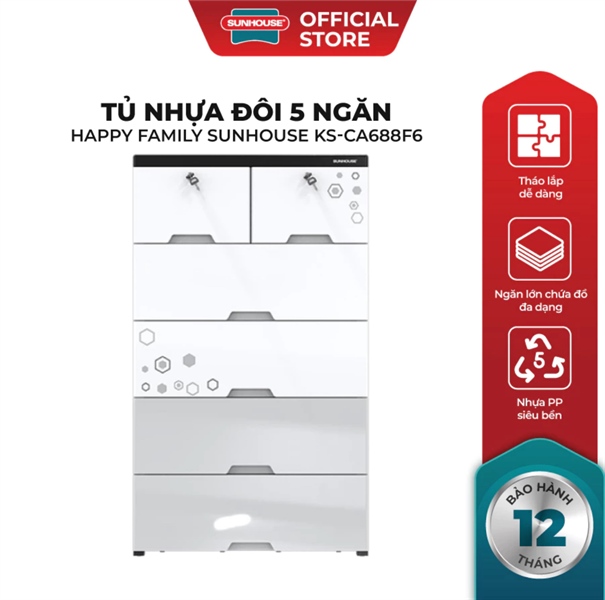 Tủ 6 ngăn family Sunhouse