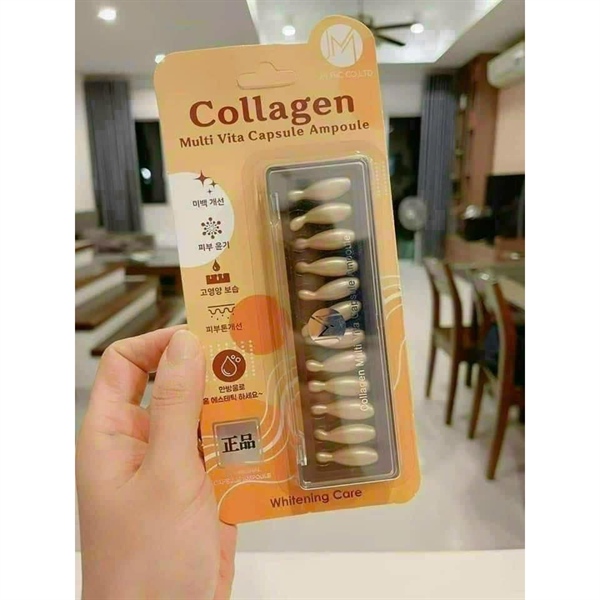 Tinh Chất- Serum Dưỡng Da Jm Whitening Care Collagen Tươi Multi Vita Capsule Ampoule (Vĩ 12 Viên) Date 10/27