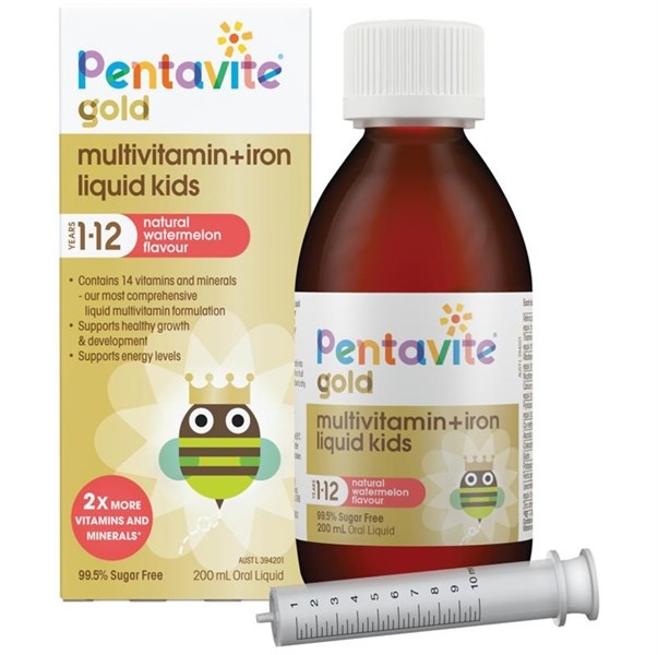Vitamin Tổng Hợp Pentavite Gold Multivitamin + Iron 200ml (Date 05/2027)