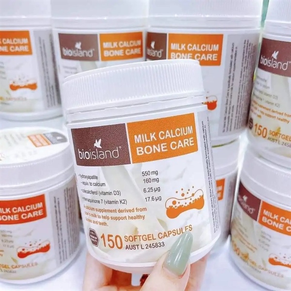 Viên Uống Bổ Sung Canxi Bio Island Milk Calcium Bone Care 150 Viên (11/2027)