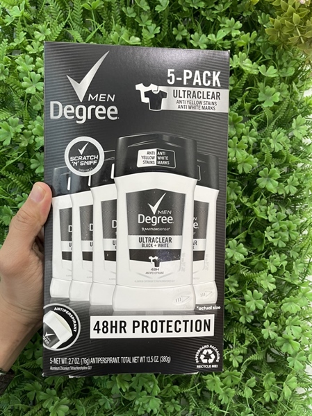LKM - set 5 Lăn khử mùi Degree Men Motionsense Ultraclear Black +White 48H Sáp Khử Mùi Nam 76G_