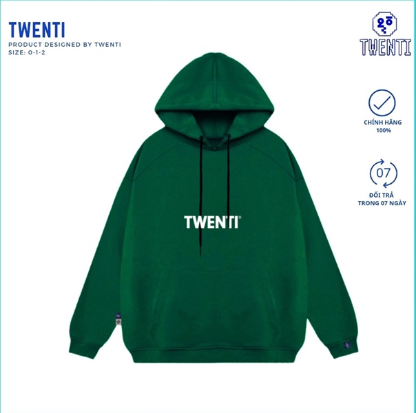 HOODIE ESS TWENTI - XANH LÁ - 0