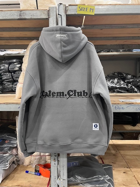 HOODIE ZIP IN CHỮ CALEM 2023 - XÁM CHÌ - M