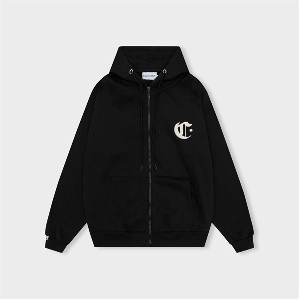 HOODIE ZIP CALEM MINIMALISM - ĐEN - L